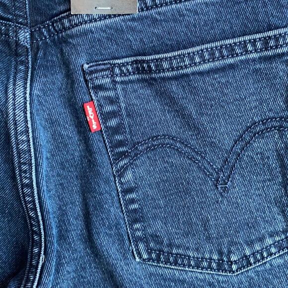 Levi’s Wedgie Fit Ankle Jean Button Fly Dark Blue 24 - Picture 9 of 16